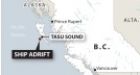 Fuel-laden container ship adrift off coast of Haida Gwaii